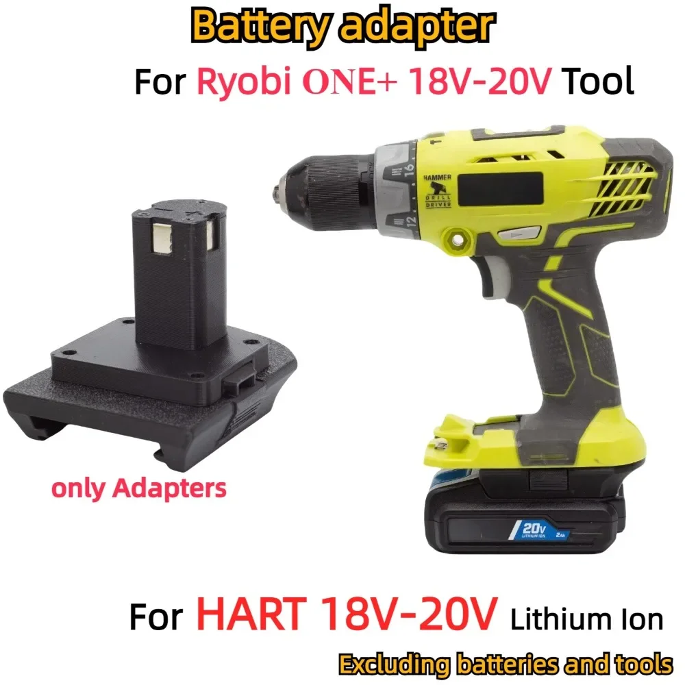 

Adapter/Converter For HART 18V-20V Li-ion Battery Compatible TO Ryobi ONE+ 18V-20V Cordless Electric Drill Tool (Only Adapter)