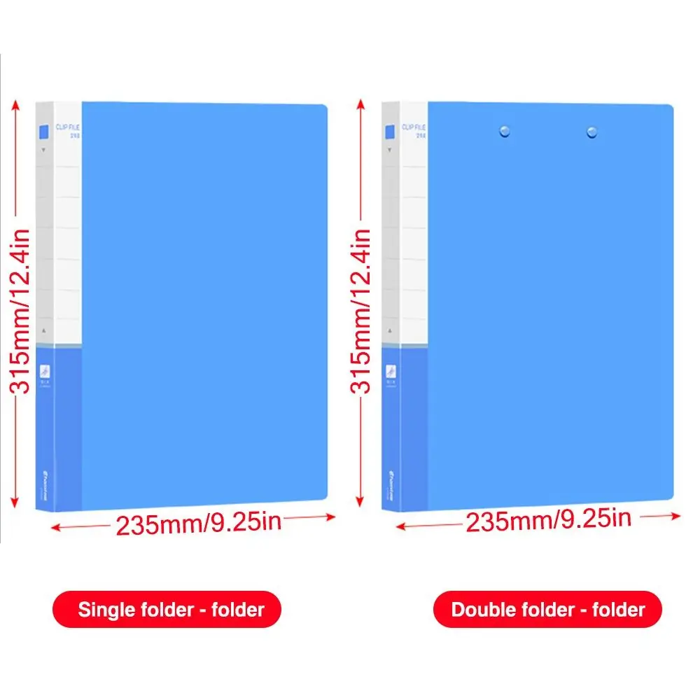Classeur de documents épaissi en PP et A4, clip simple ou double, classeur d'archives, sac d'école et de bureau, haute qualité