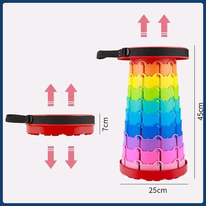 

2025 Upgraded Portable Foldable Folding Stool Retractable Folding Camping Stool Suitable for Adults Outdoor Fishing Gardening