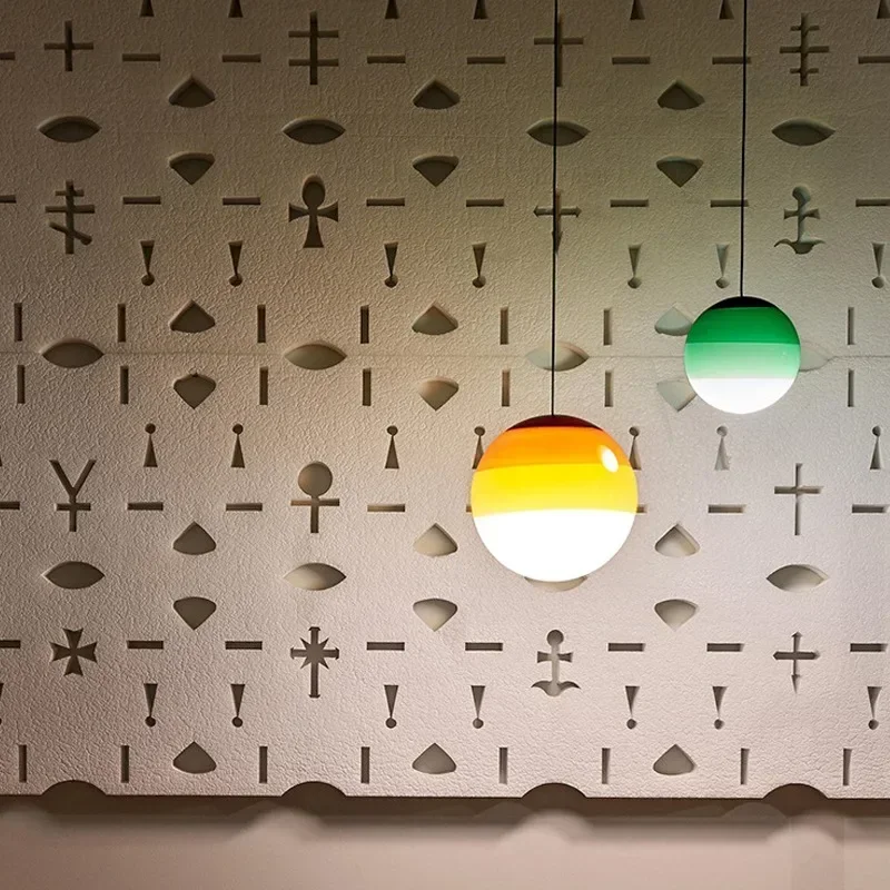 Gradientowa kolorowa lampa wisząca LED nowoczesny design minimalistyczny żyrandol lampy wiszące do sypialni salony oświetlenie wewnętrzne