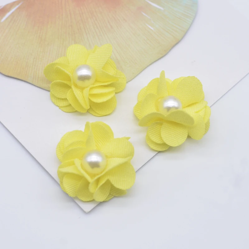 Cinta de flores de Gardenia, 10 piezas, 25mm, apliques para sombreros, pinzas para el pelo, accesorios de decoración, ropa, sombrero, zapatos, manualidades, parches de costura