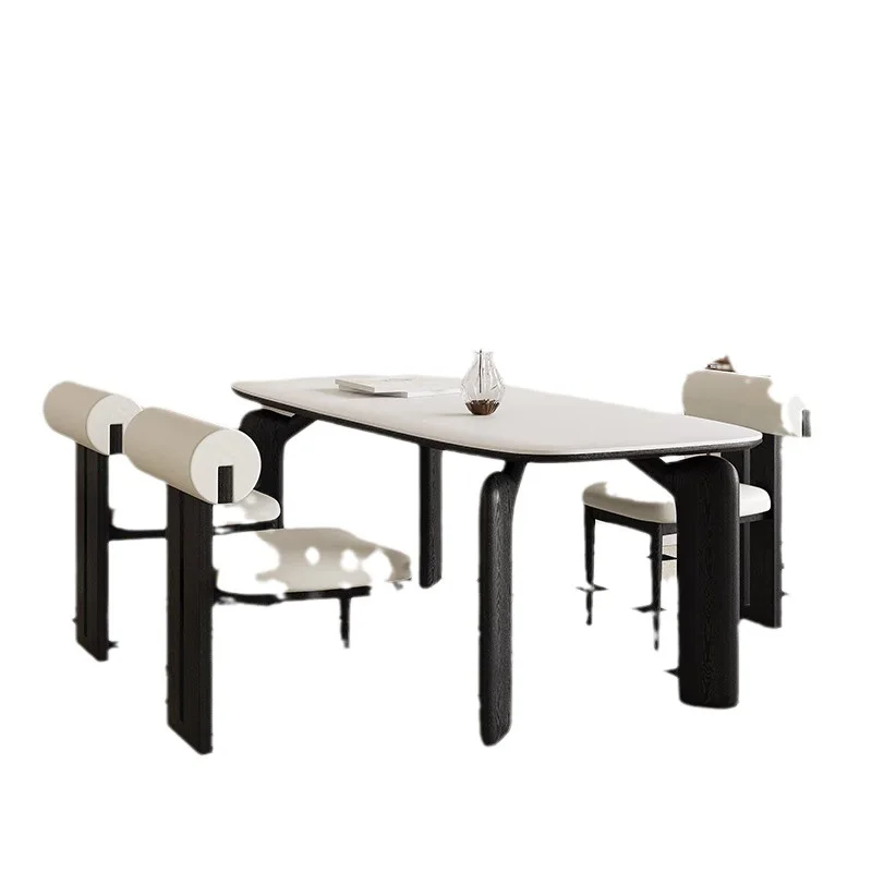 

Retro, French, Cream Style, Solid Wood, Dining Table and Chairs, Combination, Modern, Minimalist, Household