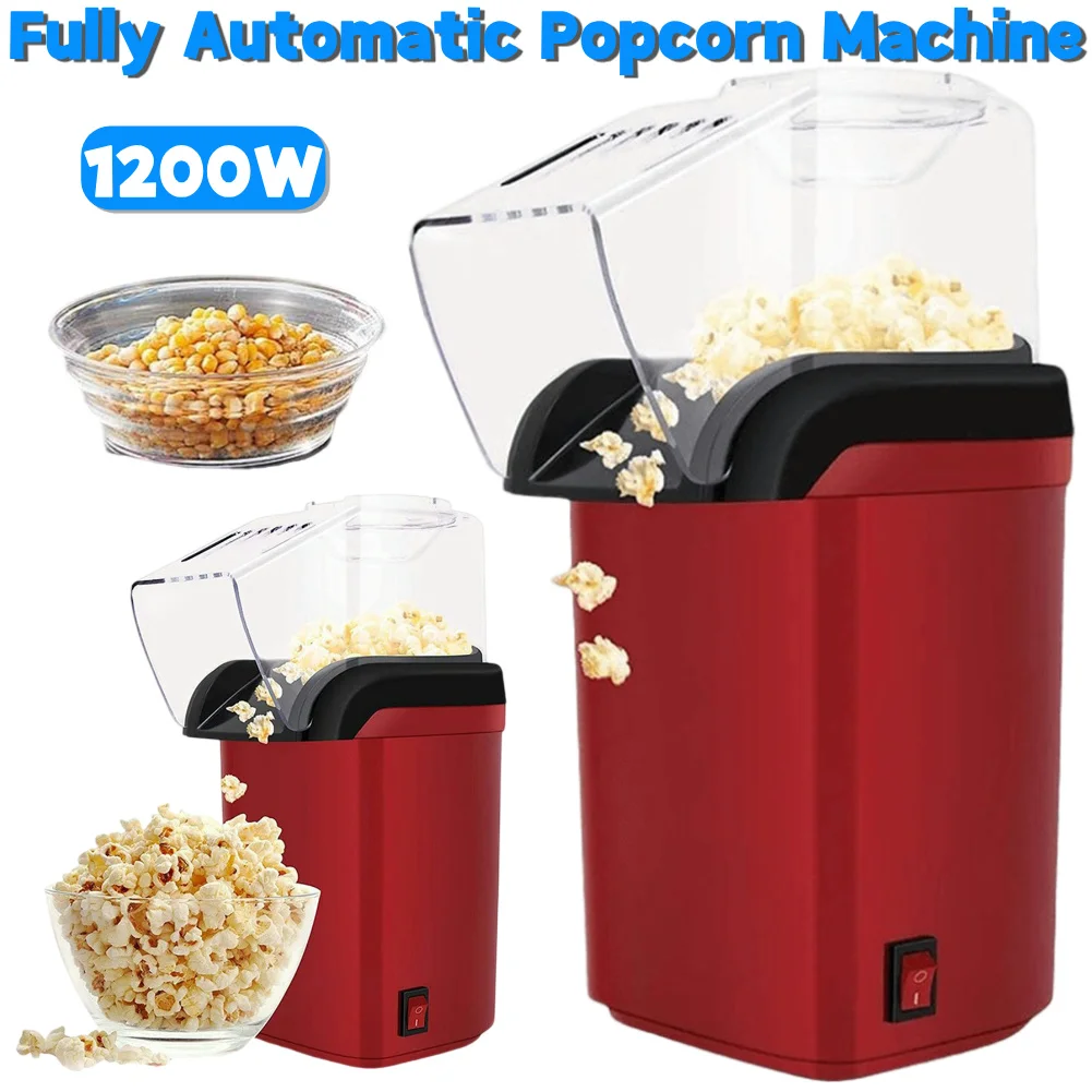 Máquina de palomitas de maíz sin aceite, máquina de palomitas de maíz totalmente automática de alta tasa de palomitas de maíz, Popper de aire eléctrico para el hogar y la cocina