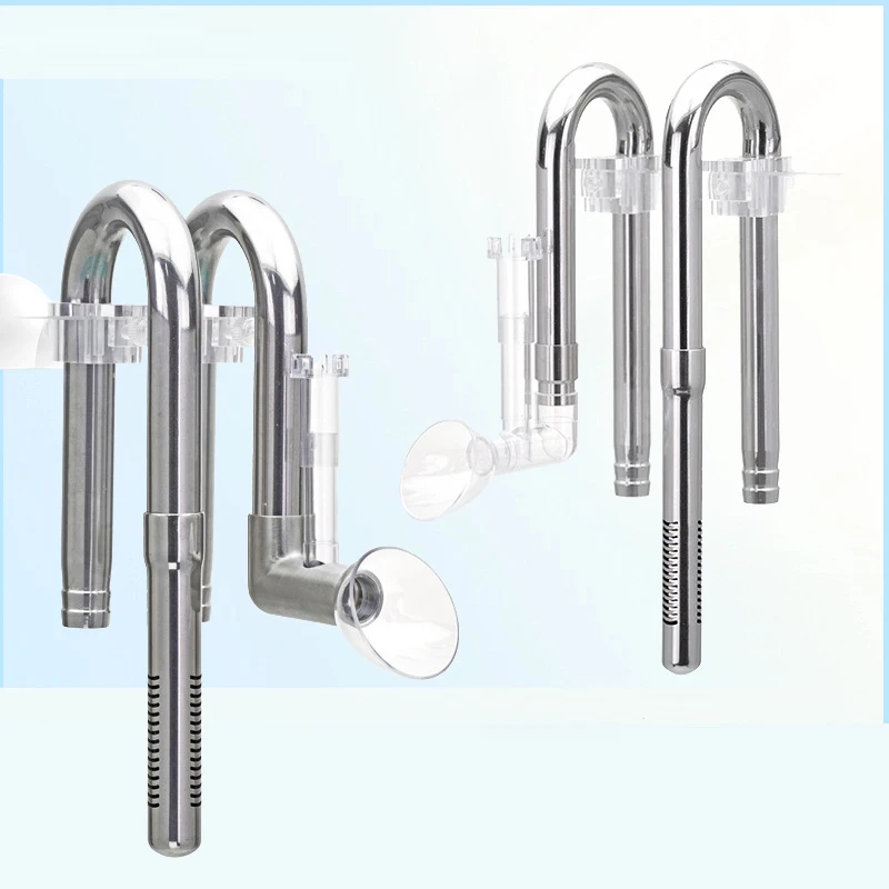 AQUAPRO NVS Stainless Steel Inlet Outlet Inflow Outflow Skimmer Fish Tank Aquarium Aquatic Plants Pipes Filter Water Fishbowl