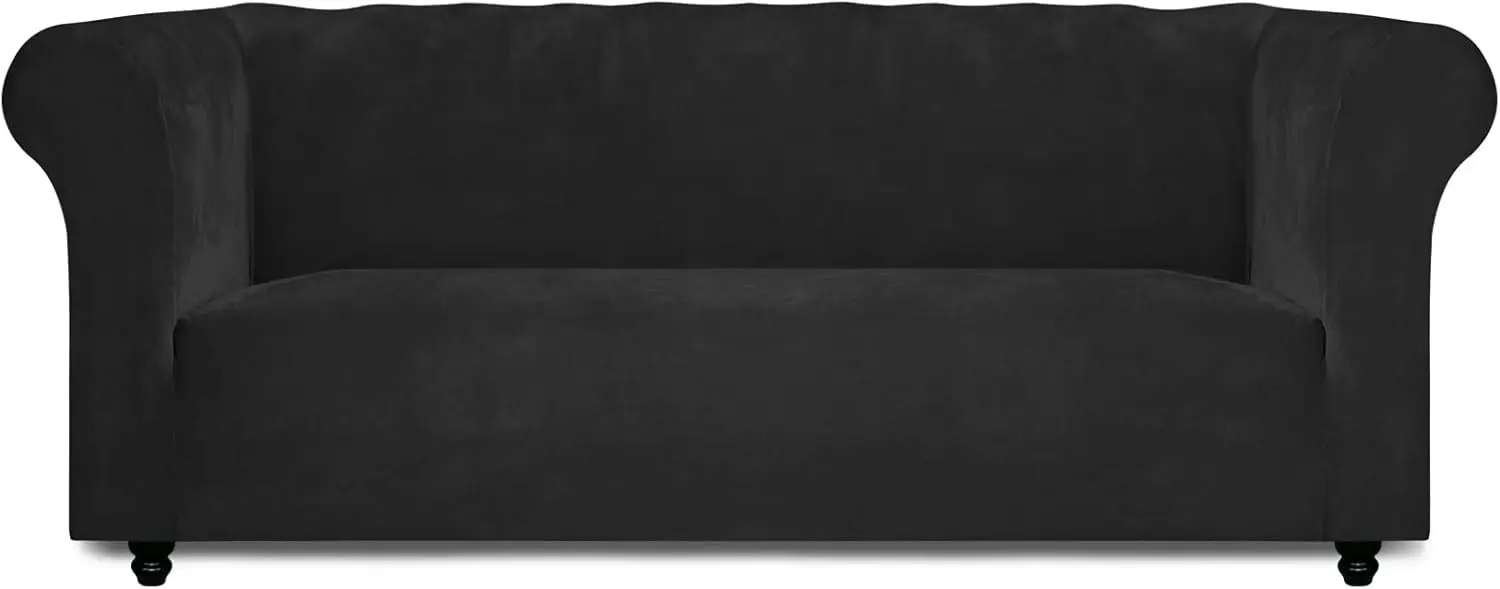 

Stretch Velvet Chesterfield Style Couch Slipcover For Living Room, Soft Non-Slip Sofa Cover Furniture Protector For Dogs (Sofa,