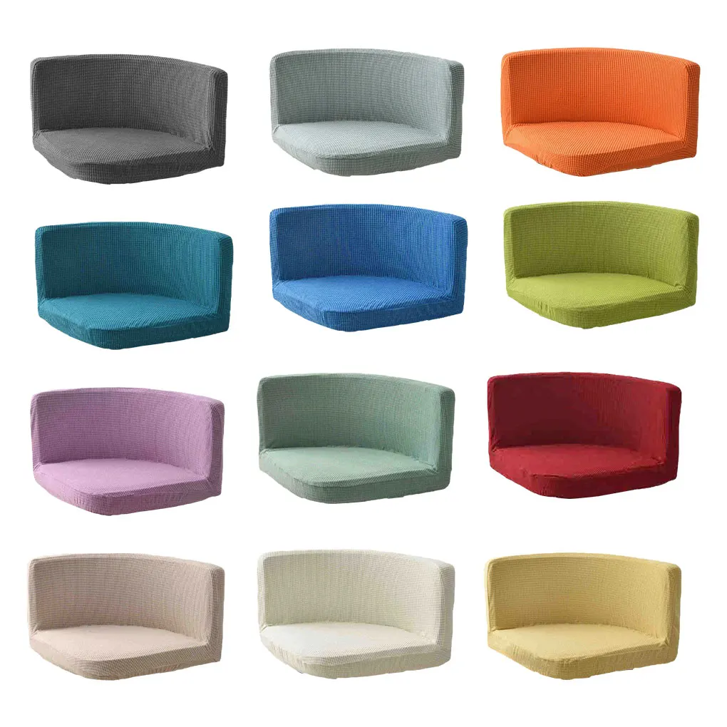 أغطية كراسي عصرية من البوليستر بتصميم مطوي للديكور وغطاء قوي ومرن متعدد الوظائف باللون الرمادي الداكن