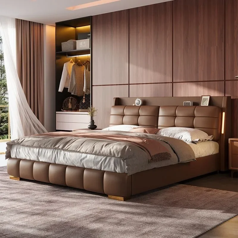 

Minimalist Frame 180x200cm Bed Double 150x200cm Nordic Full Size Bed Queen Size Fancy King Upholstered Bedroom Accessories