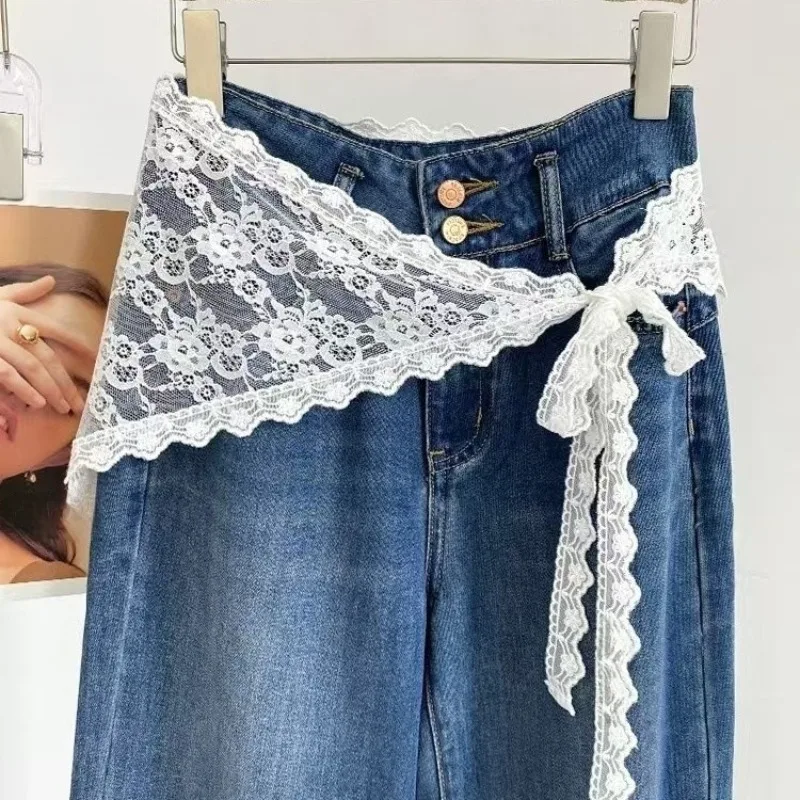 

Hollow Lace Crochet Triangular Bandana Belt Multipurpose As Waist Tie Scarf Head Wrap for Women Premium Layered Accessory Daily