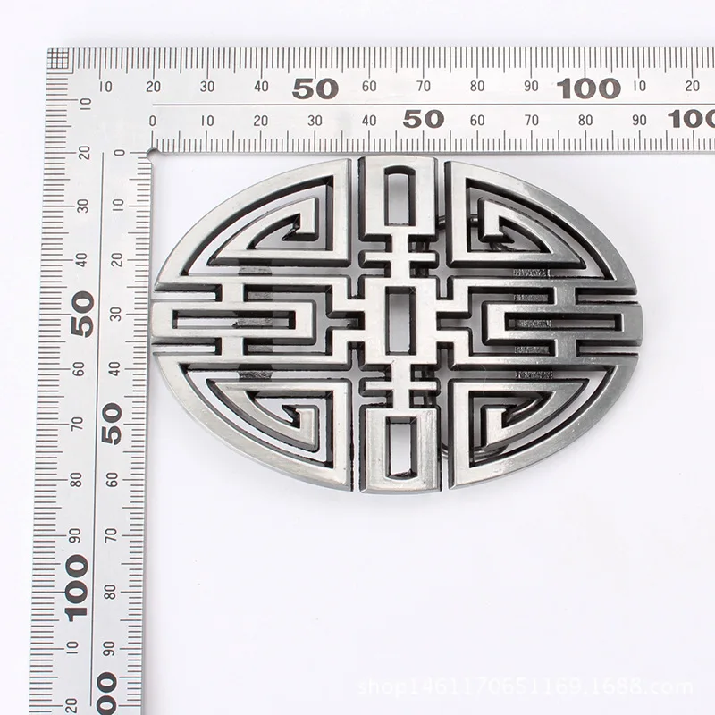 Chinese Character Alloy Belt Buckle  Implies Health and Longevity