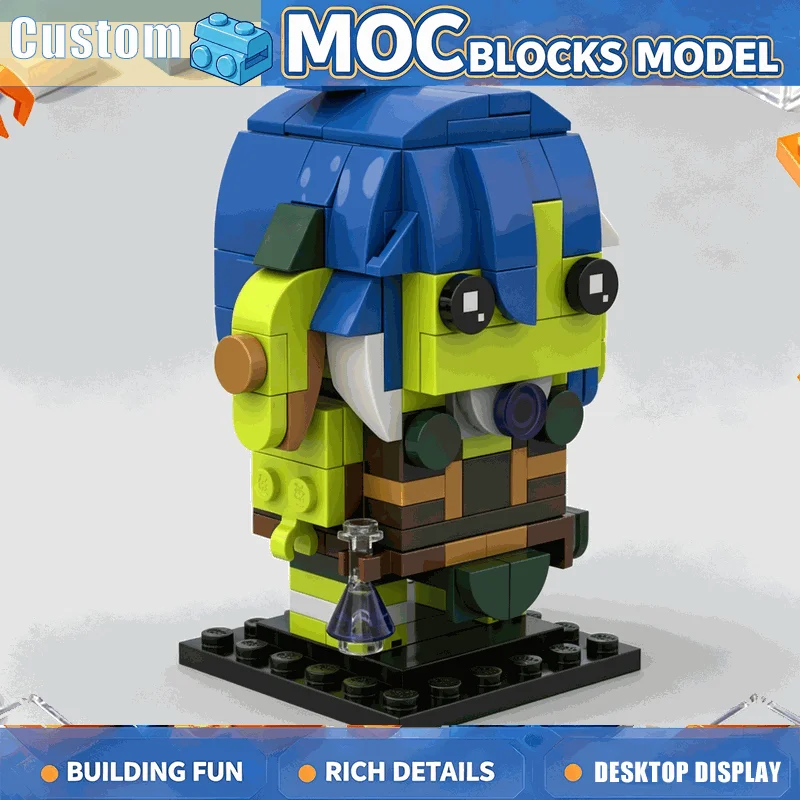 179PCS MOC Cute Cartoon Character Figure Style Model Custom Building Blocks DIY Assembly Creative Educational Toy Popular Gifts