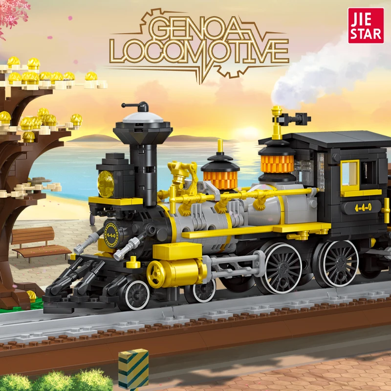 

Genova Train Decorative Building Block 59010 950Pcs Puzzle Retro Genoa Train Decoration Model Moc Birthday Gift Assembly