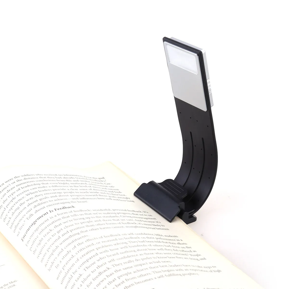 

2Pcs Mini Foldable Book Light LED Eye-Care Reading Lamp with Strong Clip Stand Portable Flexible Neck for Bed Night Readers