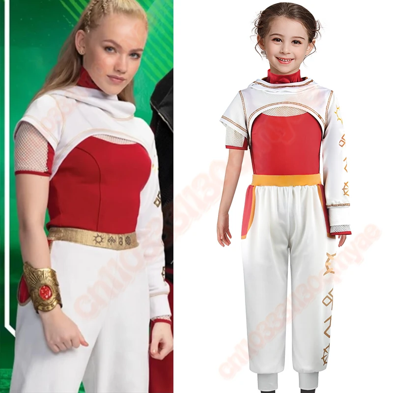 

3 Pcs Movie Zombie 4 Cosplay Costumes 3-12Y Girl Set Halloween Dress Up Party Christmas Carnival Stage Perform Costumes Kids Set
