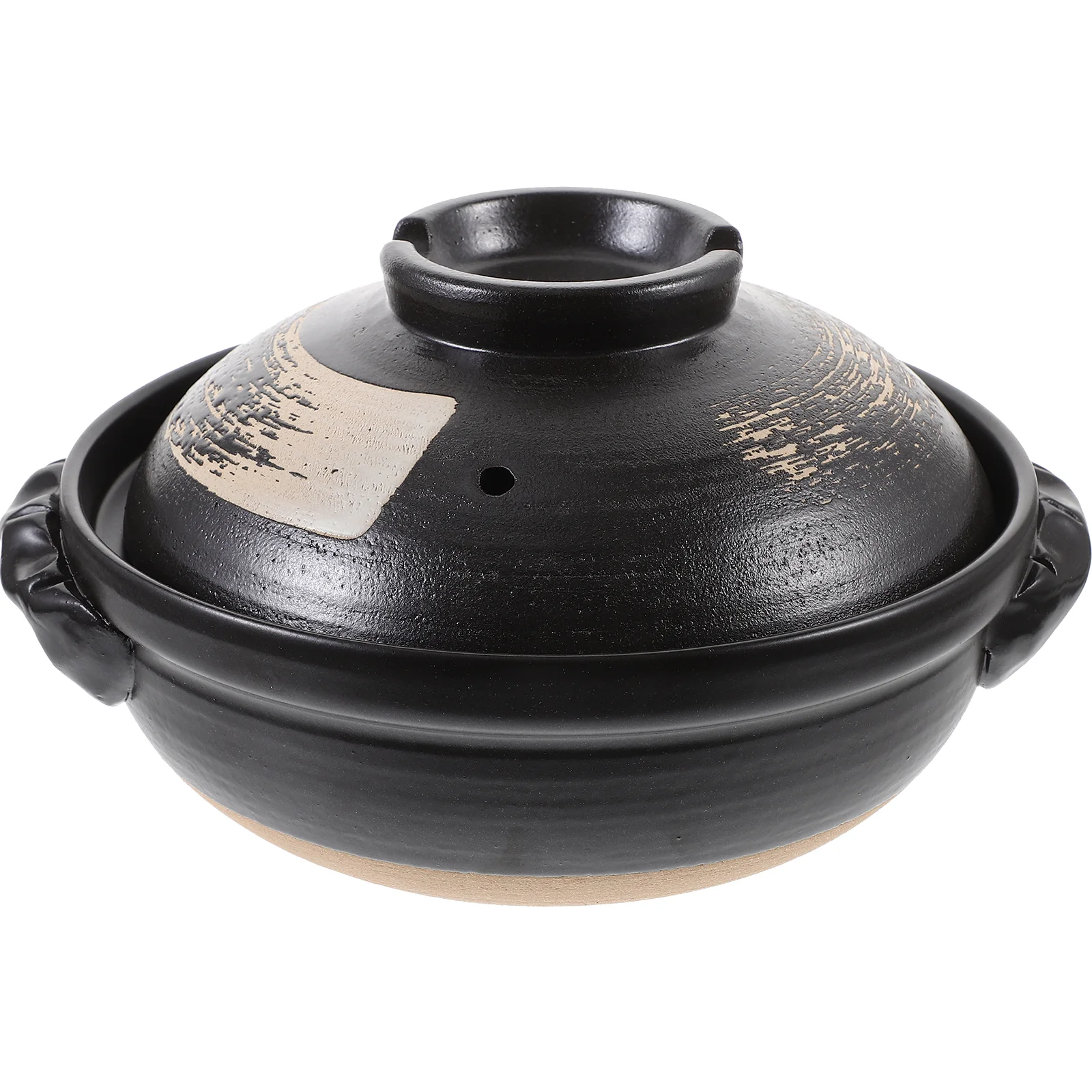 

Ceramic Casserole Griddle Casseroles Pot 500ML Stew Stove with Lid Ceramics Soup