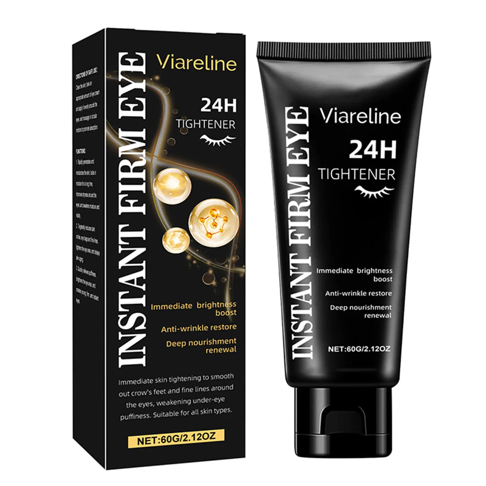 

60g Instants Firming Eye Cream,Under Eye Treatments For Puffiness Dryness Anti Wrinkle Fine Line Cream,Eye Care Products