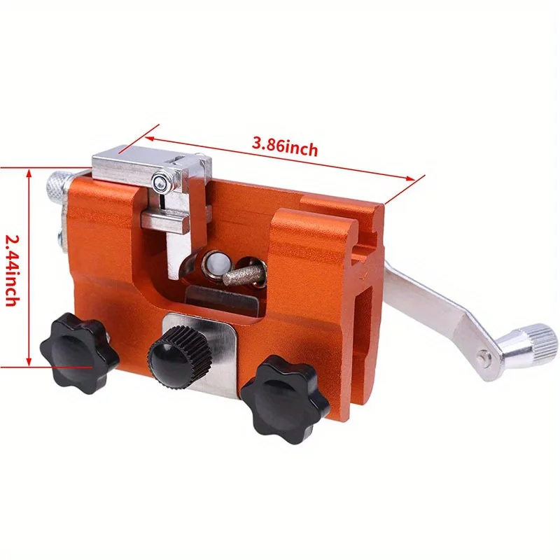 Equipped with 3/5 Grinding Heads Hand Cranked Chain Grinders Portable Household Hardware Tools Oil Saws Blade Grinders(Large )