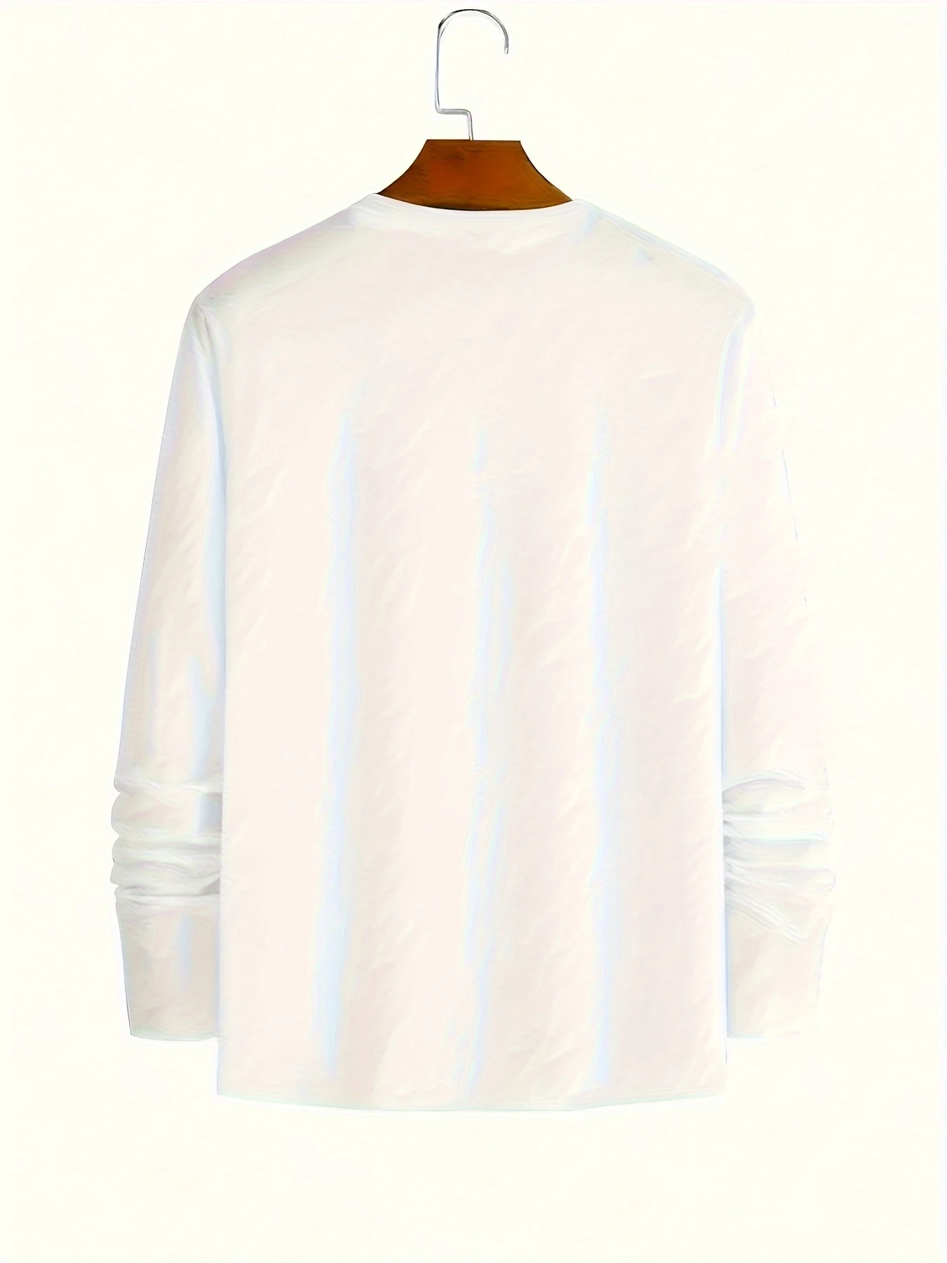 Men's 100% pure cotton loose fit plus size comfortable casual sports Boston letter printed round neck long sleeved T-shirt top image 6