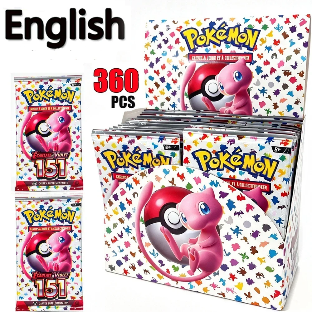 10/50 PCS Pokémon Card Packs 151， ASCENDED HEROES 。Evolutions,PALDEAN FATES,English Reinforcement,Battle Transaction Card Gift