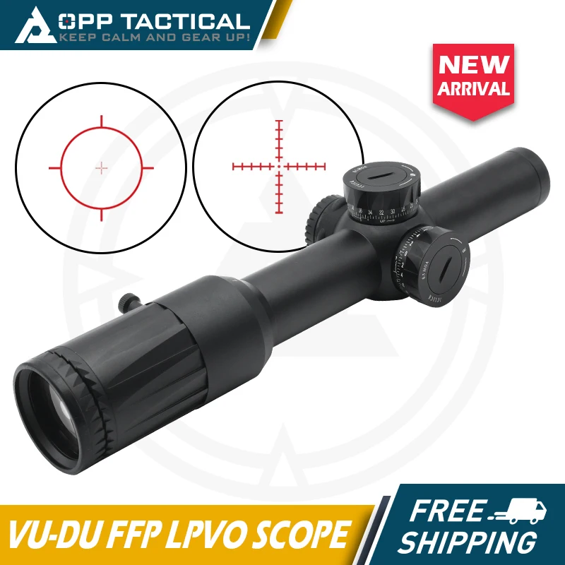 

Evolution Gear VU-DU FFP LPVO SR1 Reticle 1-6x24MM Riflescope 30mm Tube for Airsoft and Hunting with Full Original Markings