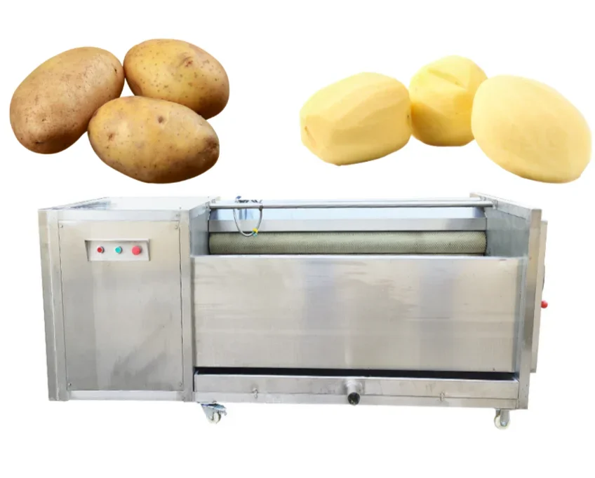 

Industrial Large Scale High Quality Potato U Shape Brush Roller Washing and Peeling Machine for Root Vegetables