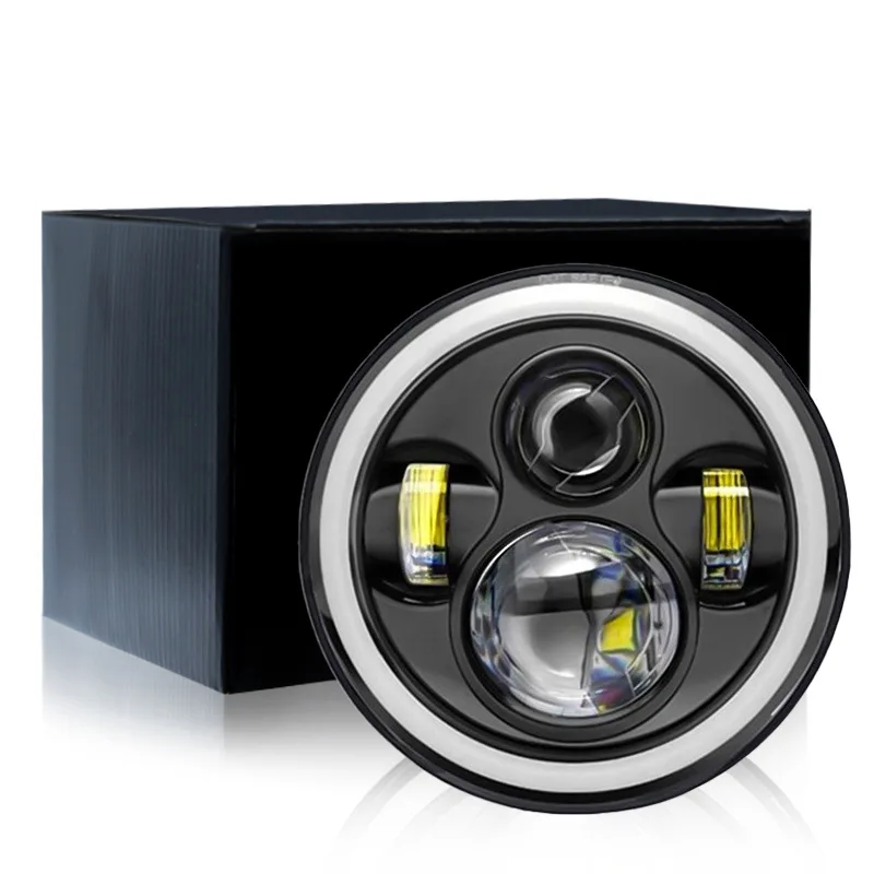 Harley Wrangler 7 inch 60W4 beads, angel eye modified led headlights motorcycle SUV headlights