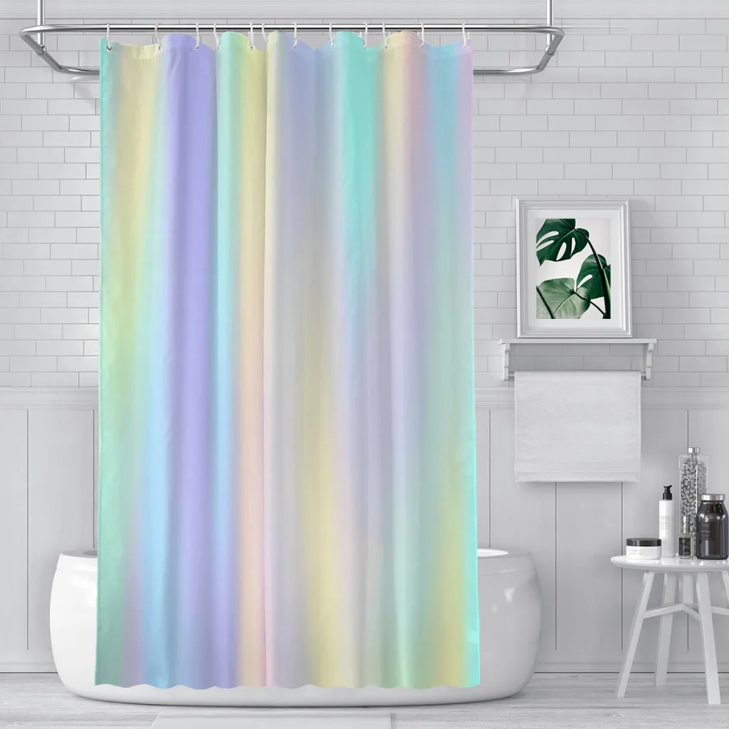 Pastel rainbow abstract Bathroom Shower Curtains Unicorn Waterproof Partition Curtain Designed Home Decor Accessories