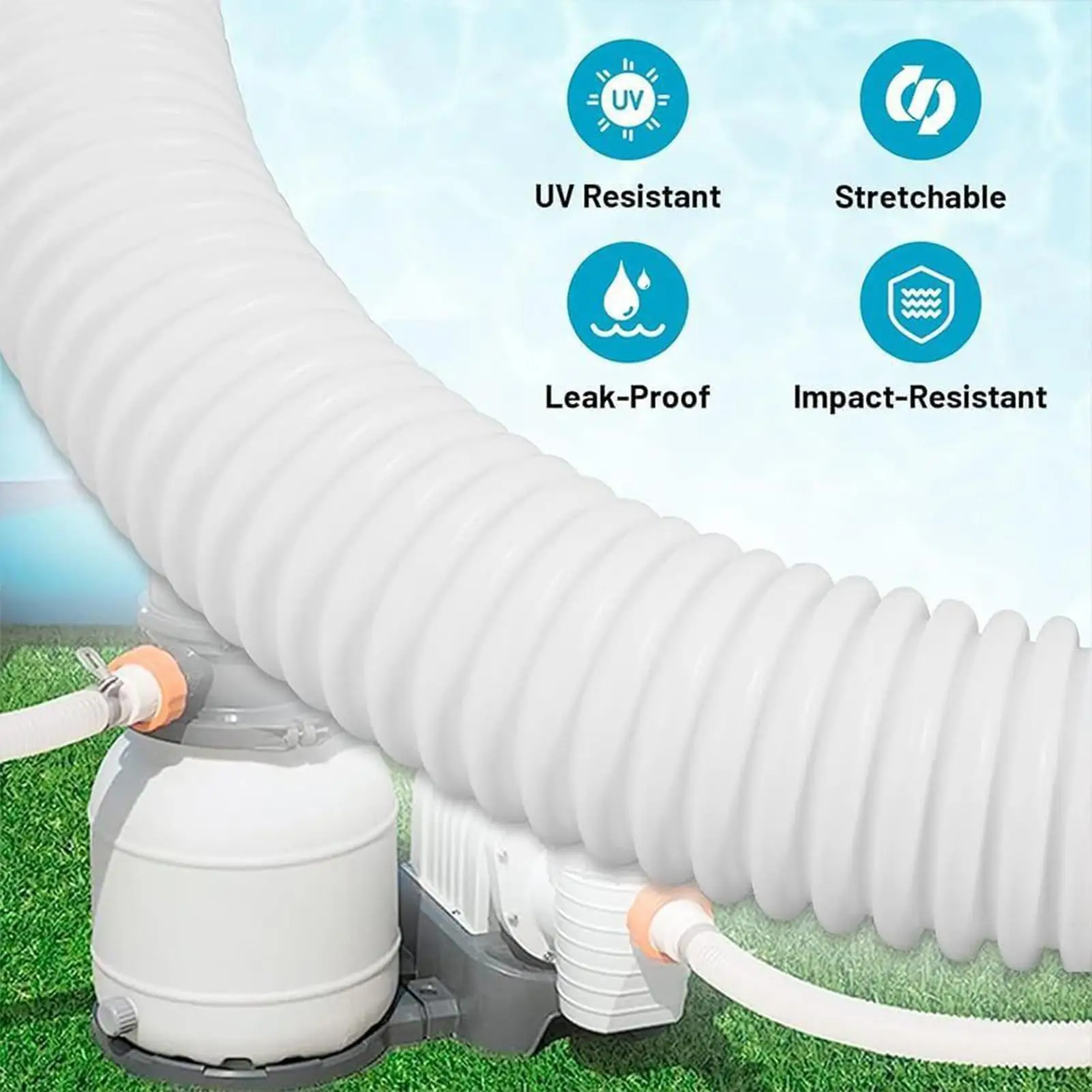 

Аксессуары для шланга, сменный шланг, фильтрующий шланг, высокое качество, длина 39 дюймов, 2 шт., новинка для надземного бассейна