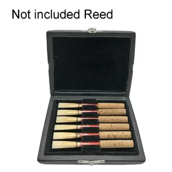 Bassoon Reeds Storage Case  Black PU Protect Reed Box  Ventilated Design  Anti Fall  Holds 6 Oboe Reeds  Perfect For Musicians