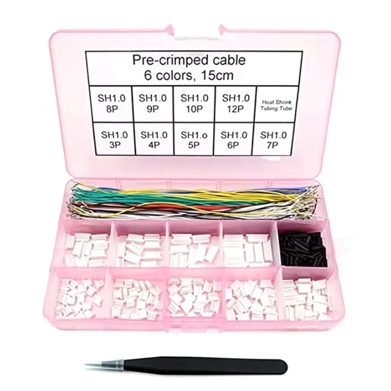 RISE-10X SH1.0 Connectors And Pre-Crimped Cables SH1.0Mm For FPV Drone Flight Controller 15Cm Wire