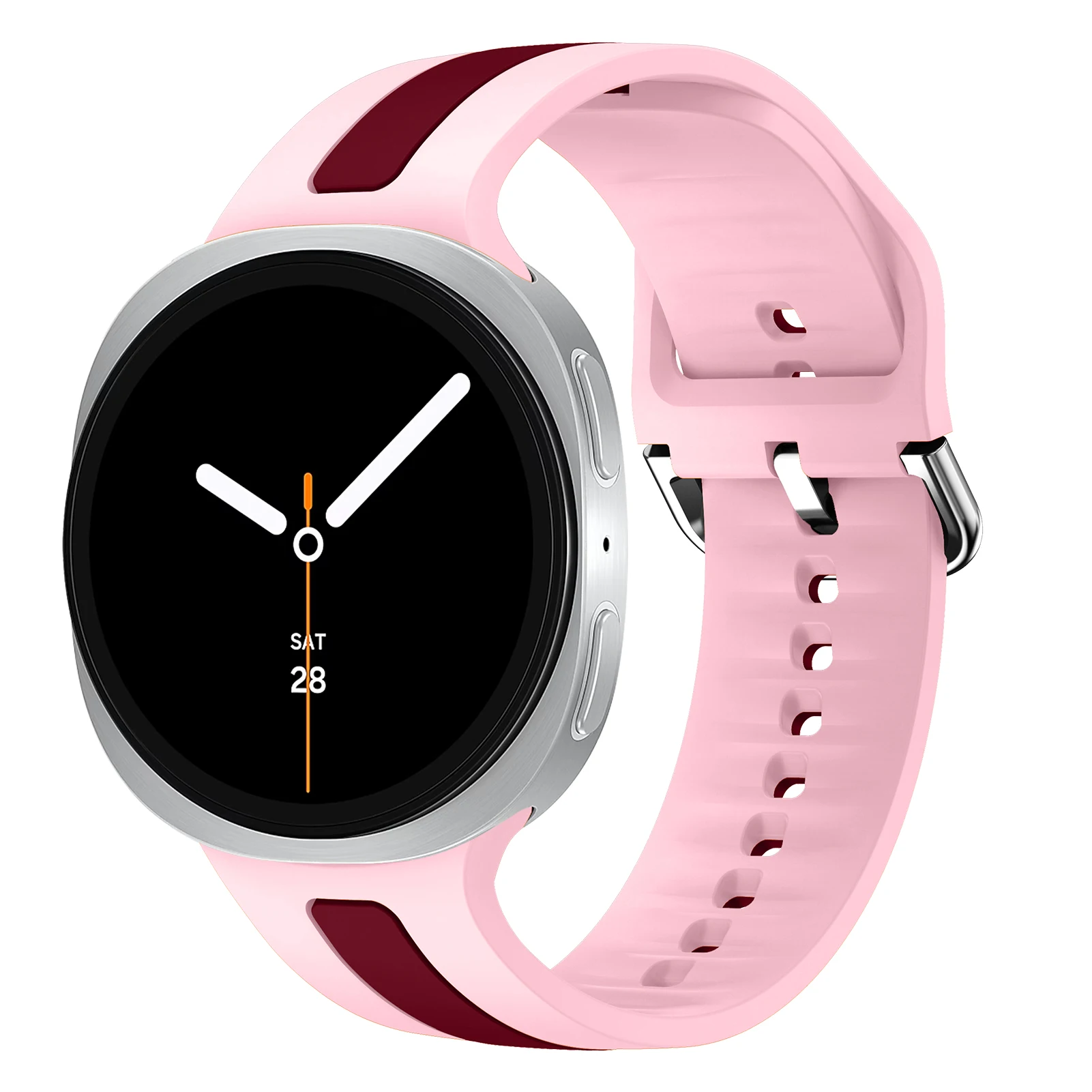 Zweifarbiges Silikonarmband für Samsung Galaxy Watch 9 8 Classic 46 40mm 44mm Sport Ersatzarmband Correa Galaxy Watch 8 Armband