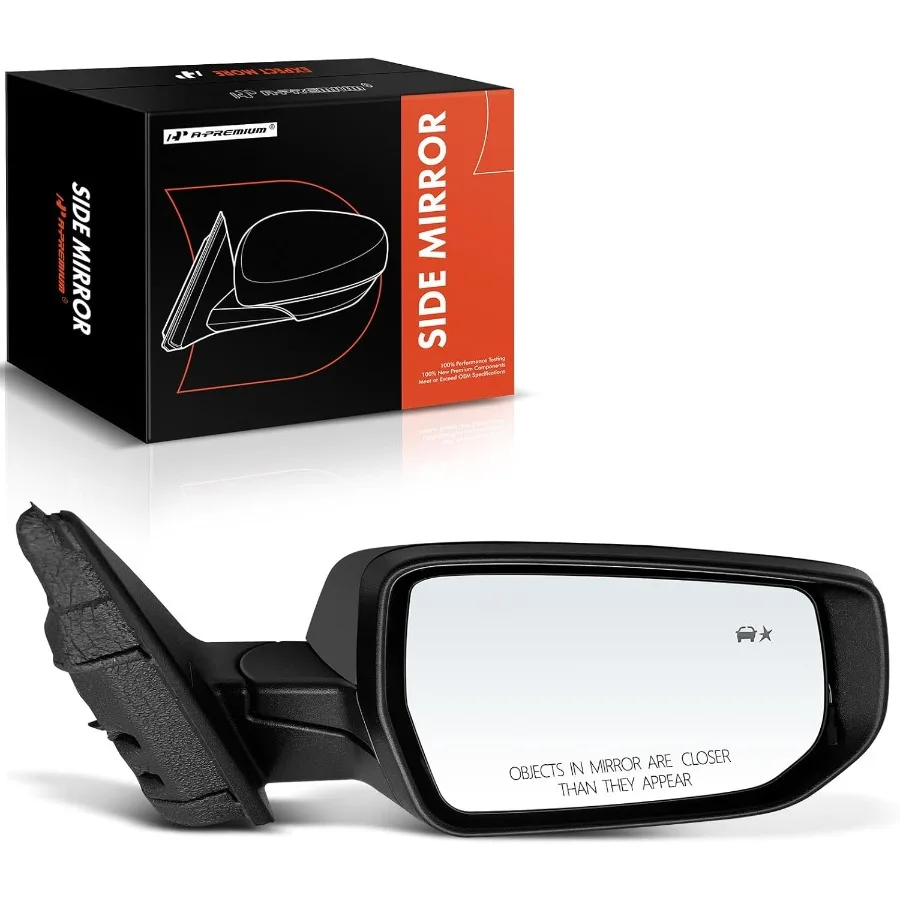 مرآة باب كهربائية جانبية للركاب لسيارة شيفروليه ماليبو 20192022 مرآة رؤية خلفية خارجية سوداء قابلة للطي مع أعمى #1