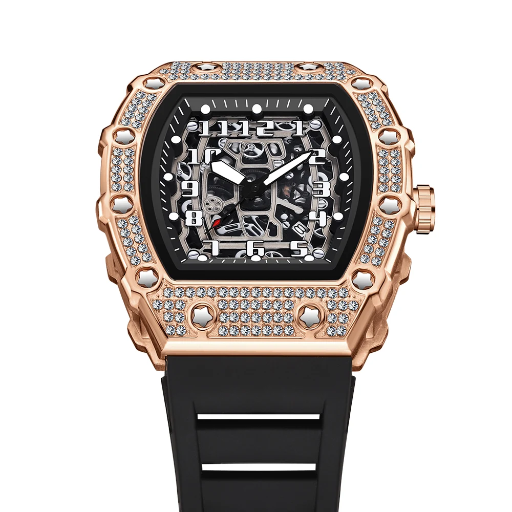 Reloj de cuarzo para hombre de marca de lujo Tonneau, relojes de pulsera de acero inoxidable, relojes con diseños Pagani resistentes al agua para hombre, Relojio Hommer