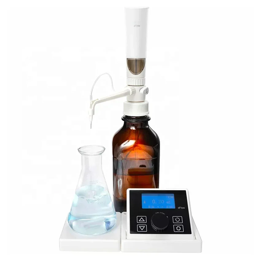 

2025 Laboratory Liquid Automatic Bottle Top Dispenser 0.1-99ml DTrite With Magnetic Stirrer Electronic Digital Burette For Titra