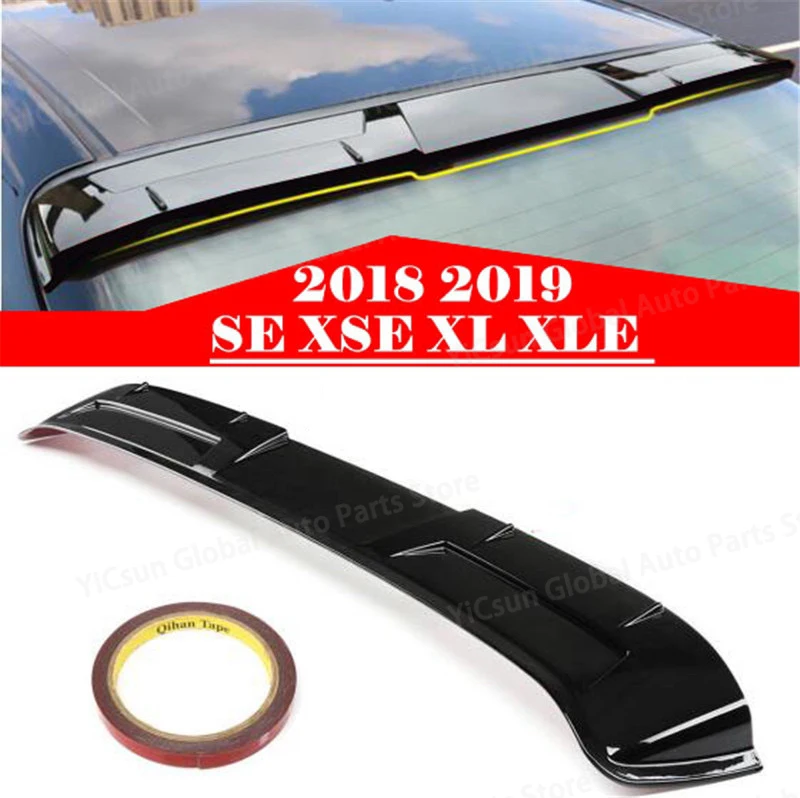 

2018 2019 для Toyota Camry, спойлер на крышу на заднее окно багажника, крыло, губа от ABS, высококачественный глянцевый черный комплект кузова из АБС-пластика, автомобильные аксессуары