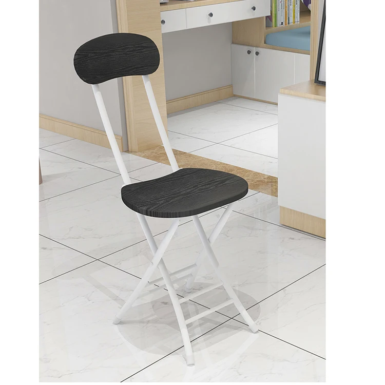 Simple Portable Chair with Folding Back for Home Training Computer Bench