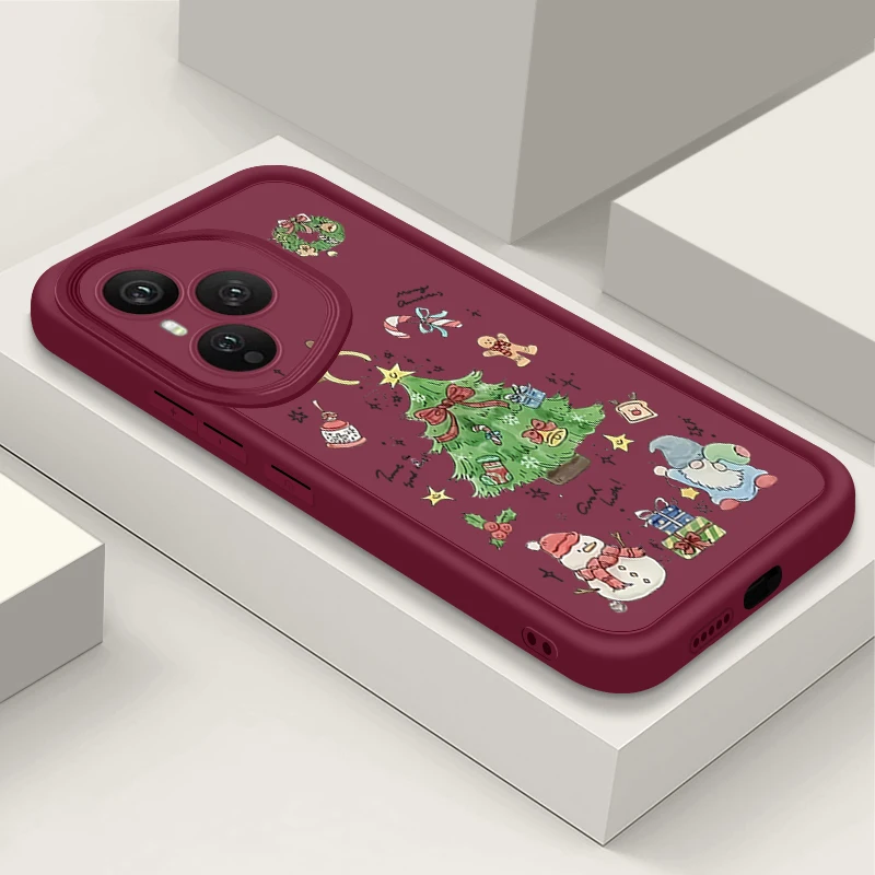 Custodia per telefono modello albero di Natale con fiocco per Honor 400 200 Pro Magic7 Lite X8c X9c Smart X6a X6b X6c Custodia morbida in silicone antiurto