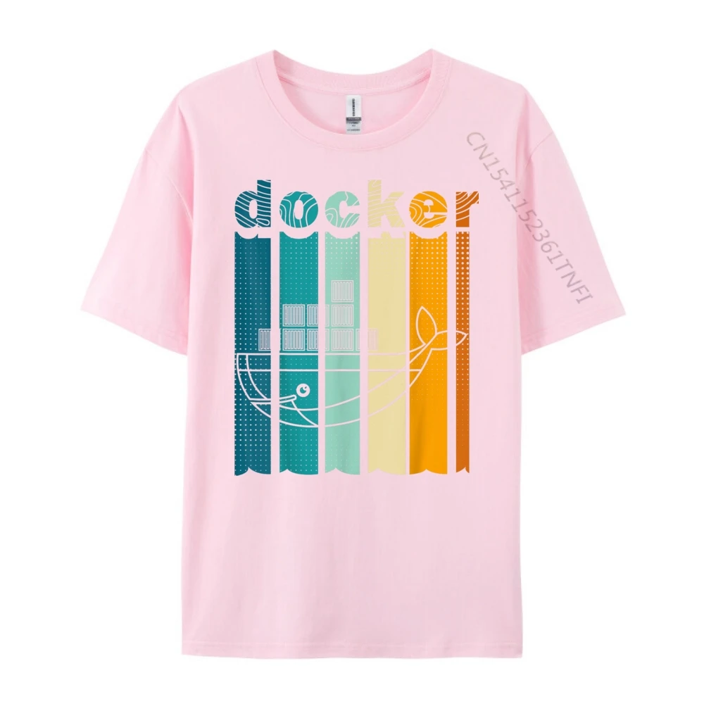 Docker Linux Devops برمجة الترميز عالم الكمبيوتر جرافيك تي شيرت رجالي Camisetas عيد القديس باتريك