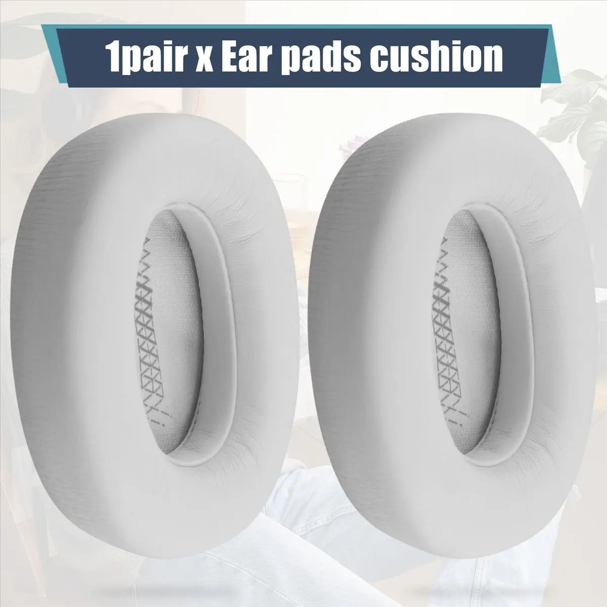 【~ New N07R】Replacement Ear Pads for E65BTNC, Duet NC, LIVE 650/660BTNC Headphones - Comfortable Earmuffs, Ear Cushions Gray
