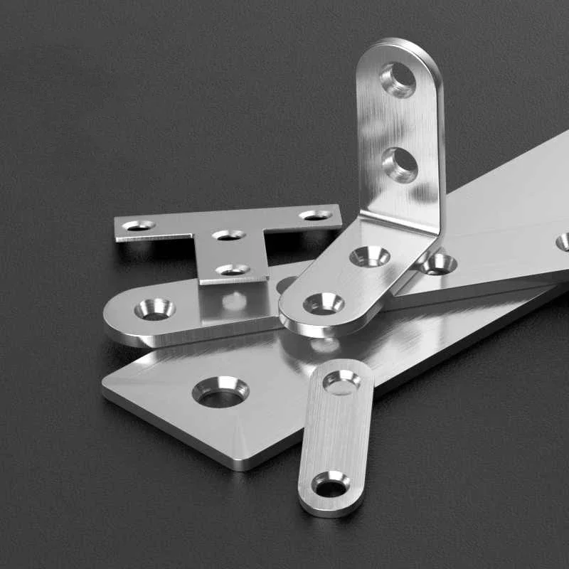 L-Right Angle Bracket Furniture Cabinet Connector 90Degree Support Triangle Shape Stainless Steel Corner Code Furniture Fixator