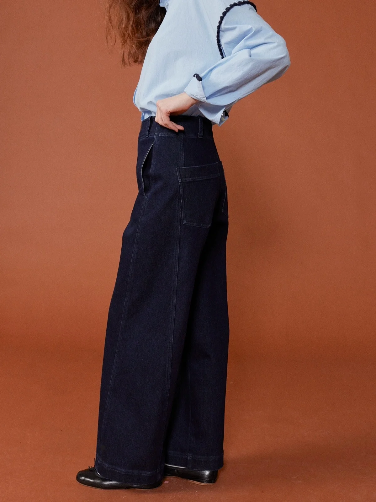 

Новогодняя акция: джинсы прямого кроя с подкладкой из флиса, цвет индиго, для стройности, повседневные, с множеством карманов, зимние, из эластичного хлопкового денима