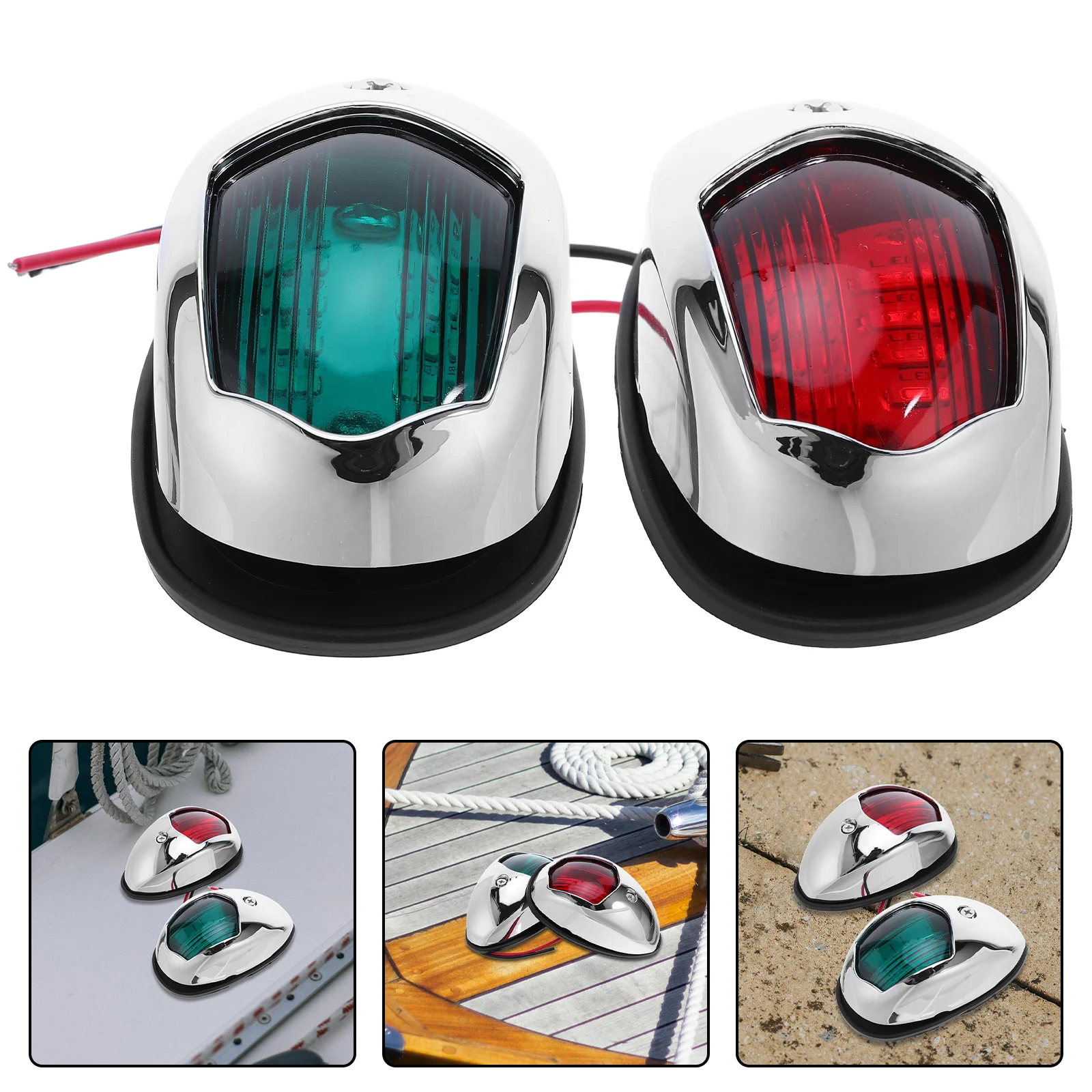 

2Pcs Waterproof LED Marine Navigation Lights Boat Running Signal Lamps for Bow Stern Yacht Pontoon Fishing Vessel Use