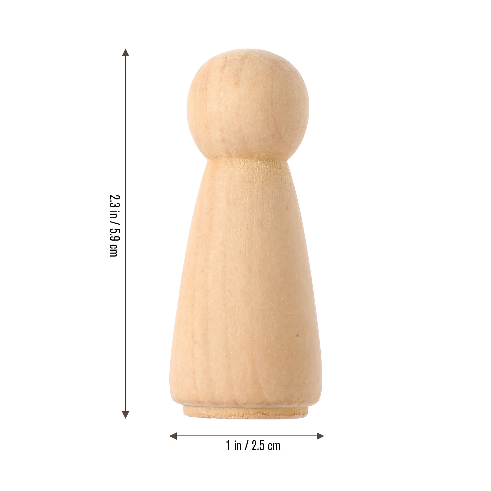 10Pcs Wood Peg Dolls Unfinished Mom Shape Wooden Peg People DIY Painting Handicrafts Wooden Peg for Craft Miniature Figures