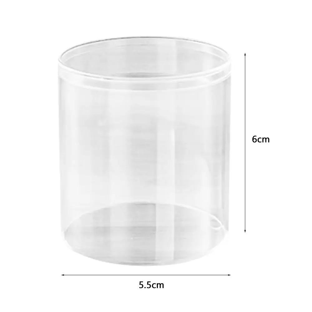 Durable Multi Size Storage Box Transparent with Lid Plastic Box Protection Showcase Round Jewelry Box Doll