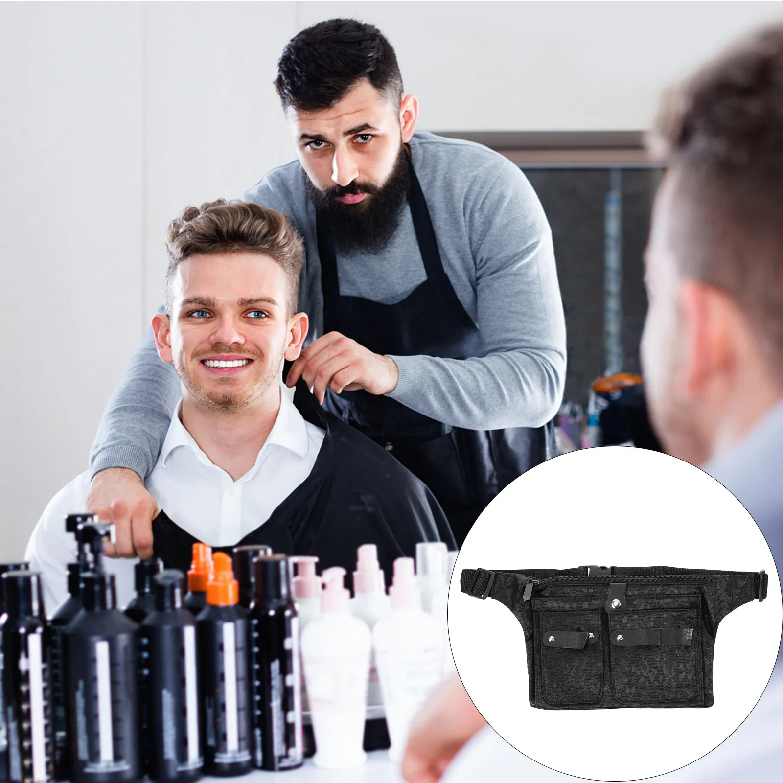 

Hairdressing Scissors Waist Bag Canvas Oxford Fabric Durable Tool Holder For Salon Barber Shop Portable Lightweight Scissor