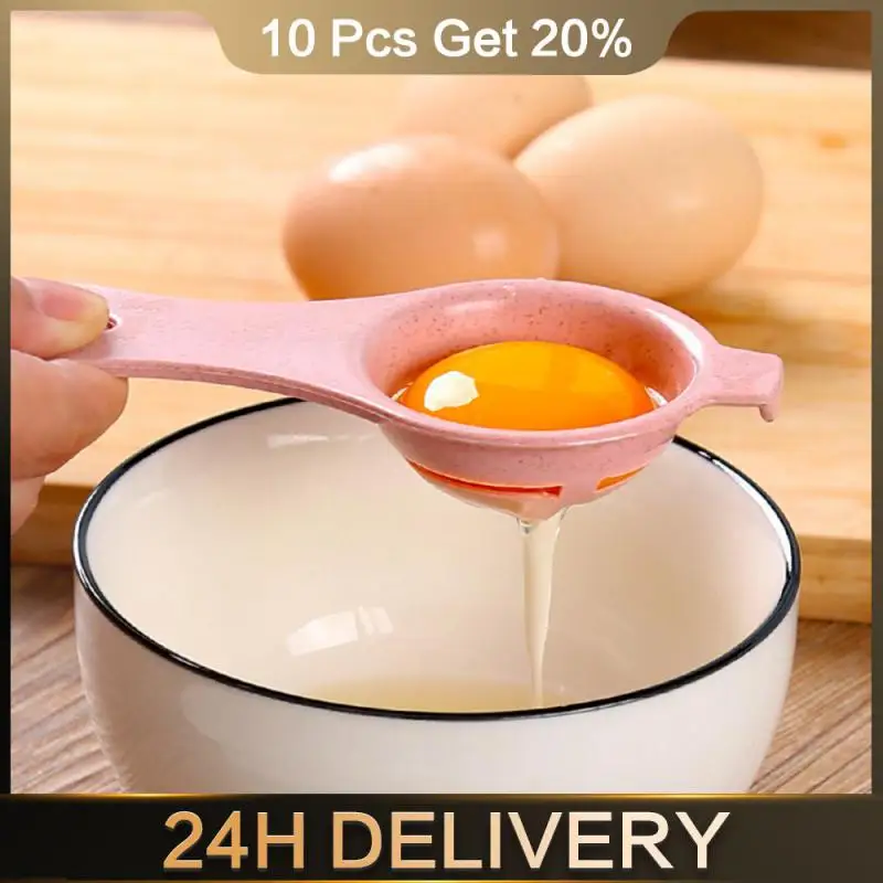 Egg White Separator Small And Practical Kitchen Baking Egg Yolk Separator Egg Filter Convenient Storage Baking Tool Green