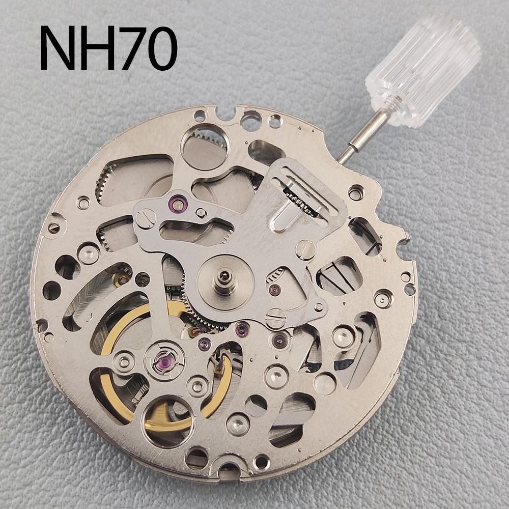 Original genuine NH70/NH70A hollow automatic movement 21600 BPH 24 precious stone high-precision jewelry watch parts replacement