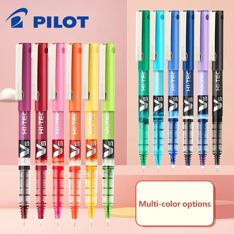 12pcs Japan Pilot BX-V5 Gel Pen Cute Kawaii Color Ink Stationery 0.5mm Water Pen Student School Supplies Office Accessories