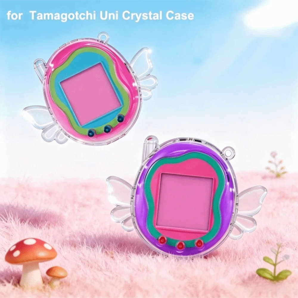 Clear Design Protective Case Anti Scratch PC Crystal Game Shell Smooth Edges Full Body Protection for Tamagotchi Uni