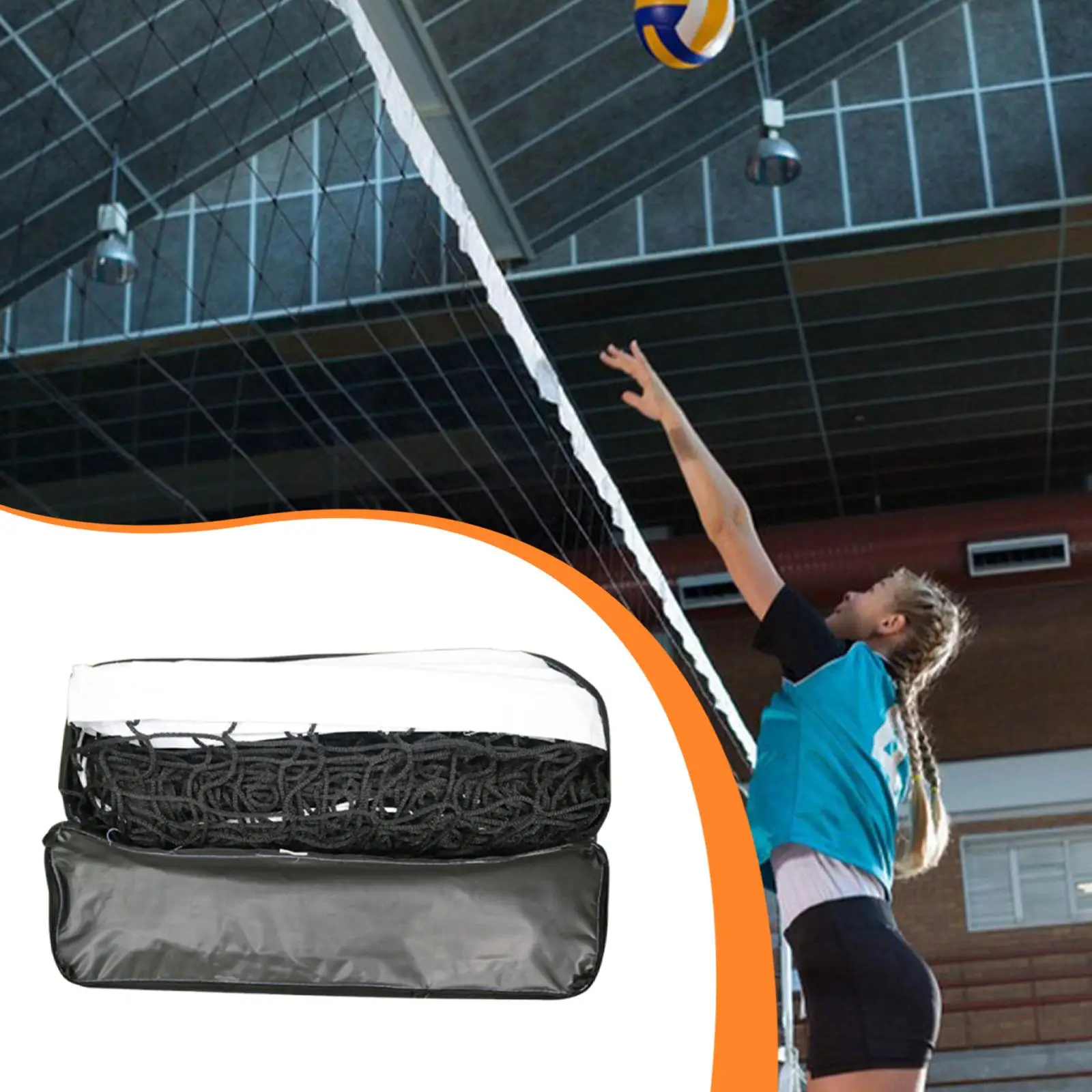 

Складная волейбольная сетка из полиэтилена с сумкой для хранения для пляжа, двора и бассейна