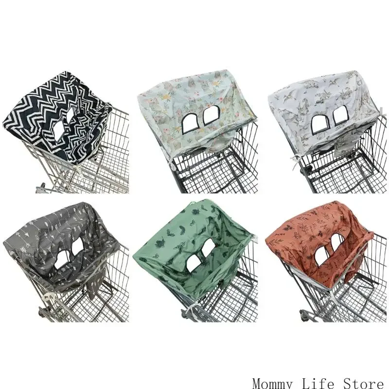 

Portable 2 In 1 Baby Shopping Cart Sleeve High Chair Cover Lovely Print Carry Bag Feature for Infant Toddler Outdoor